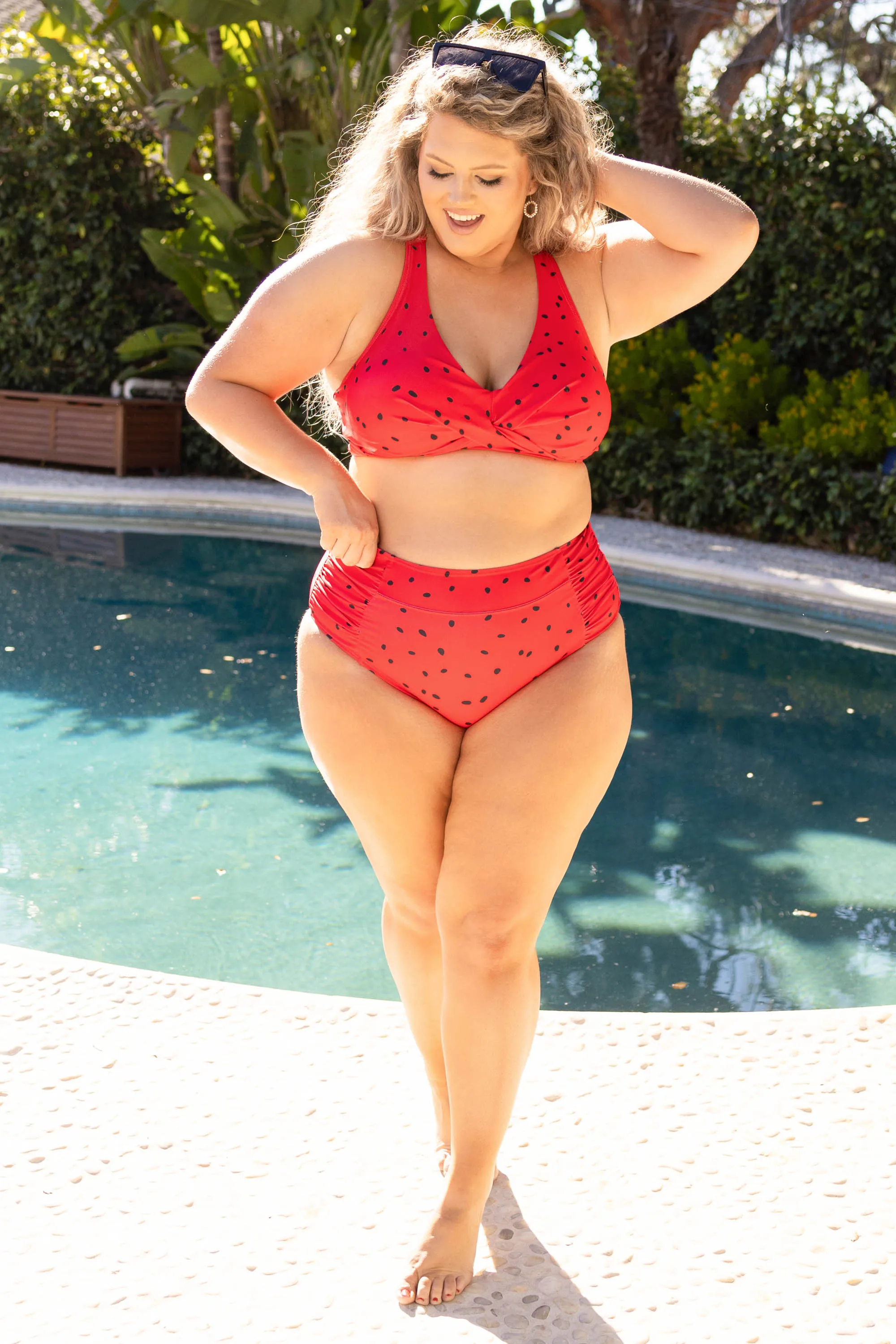 Oceans Of Love Swim Top, Watermelon