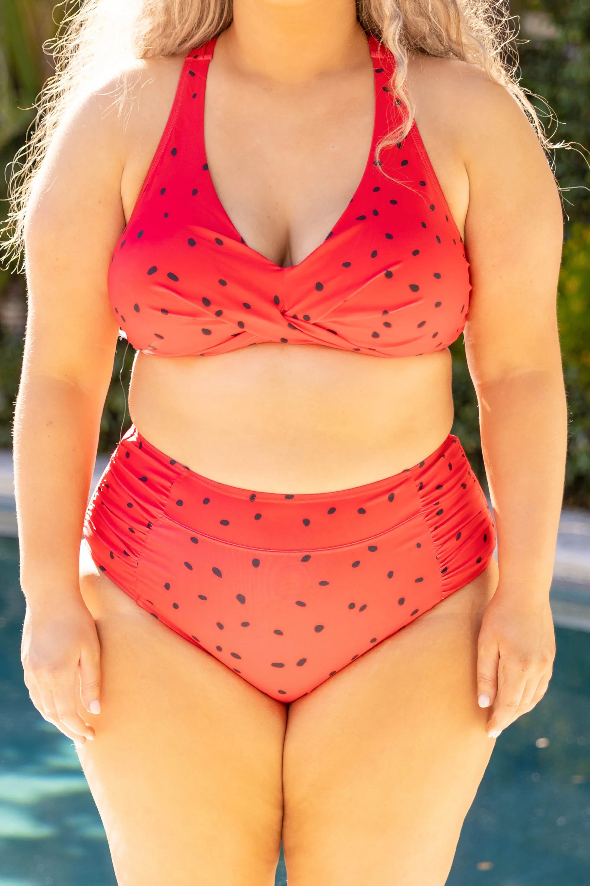 Oceans Of Love Swim Top, Watermelon