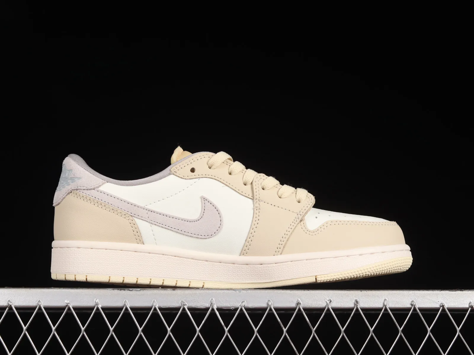 Off White x Air Jordan 1 Low OG Custom Light Khaki White