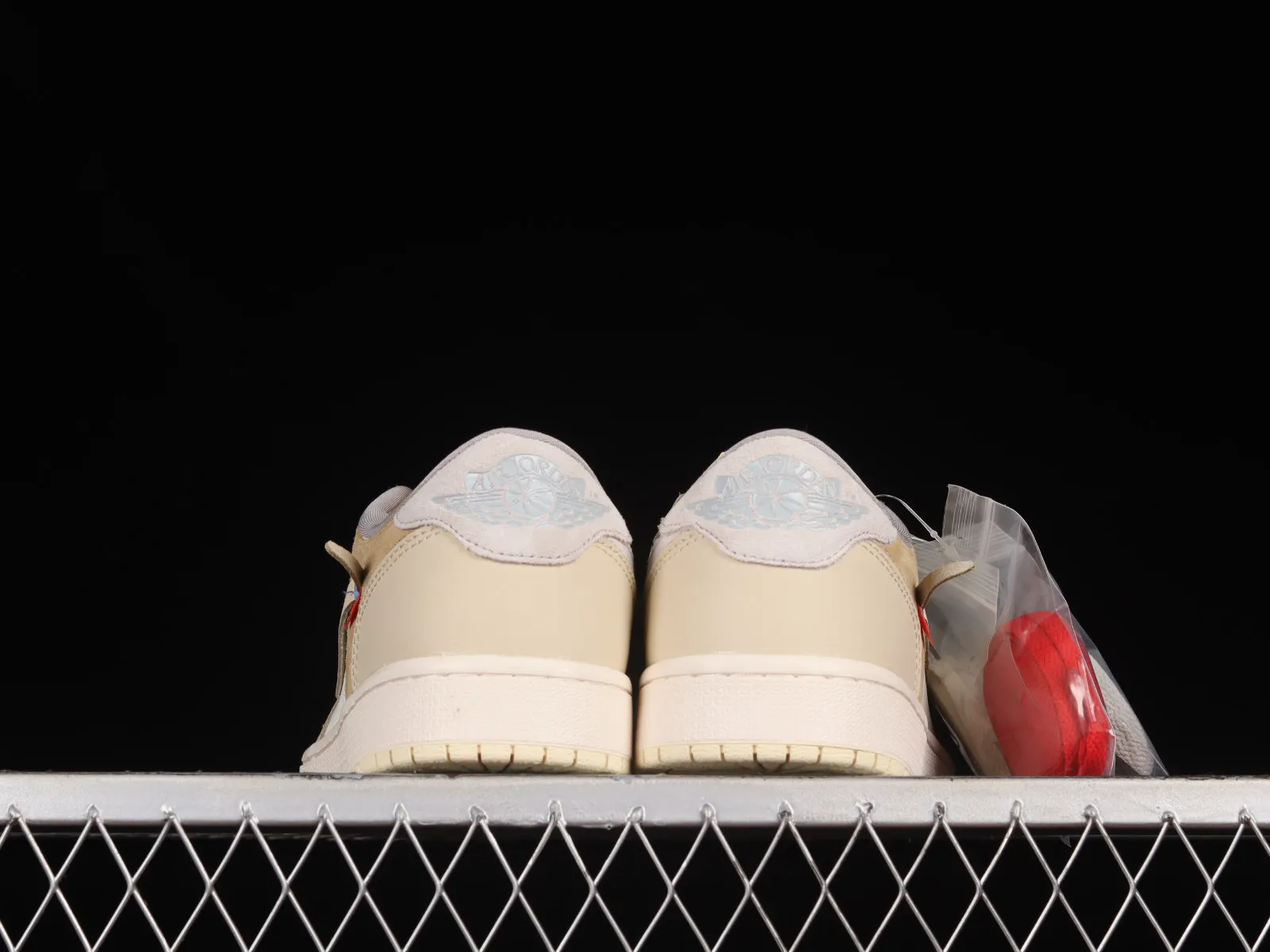 Off White x Air Jordan 1 Low OG Custom Light Khaki White