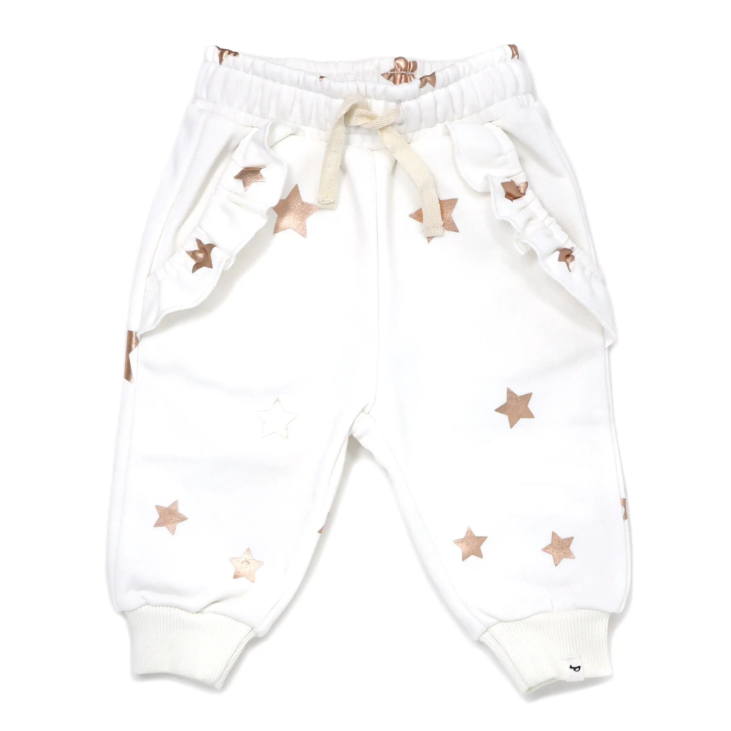 oh baby! Rose Gold Stars Millie Pocket Jogger - Cream