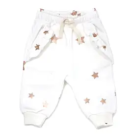 oh baby! Rose Gold Stars Millie Pocket Jogger - Cream