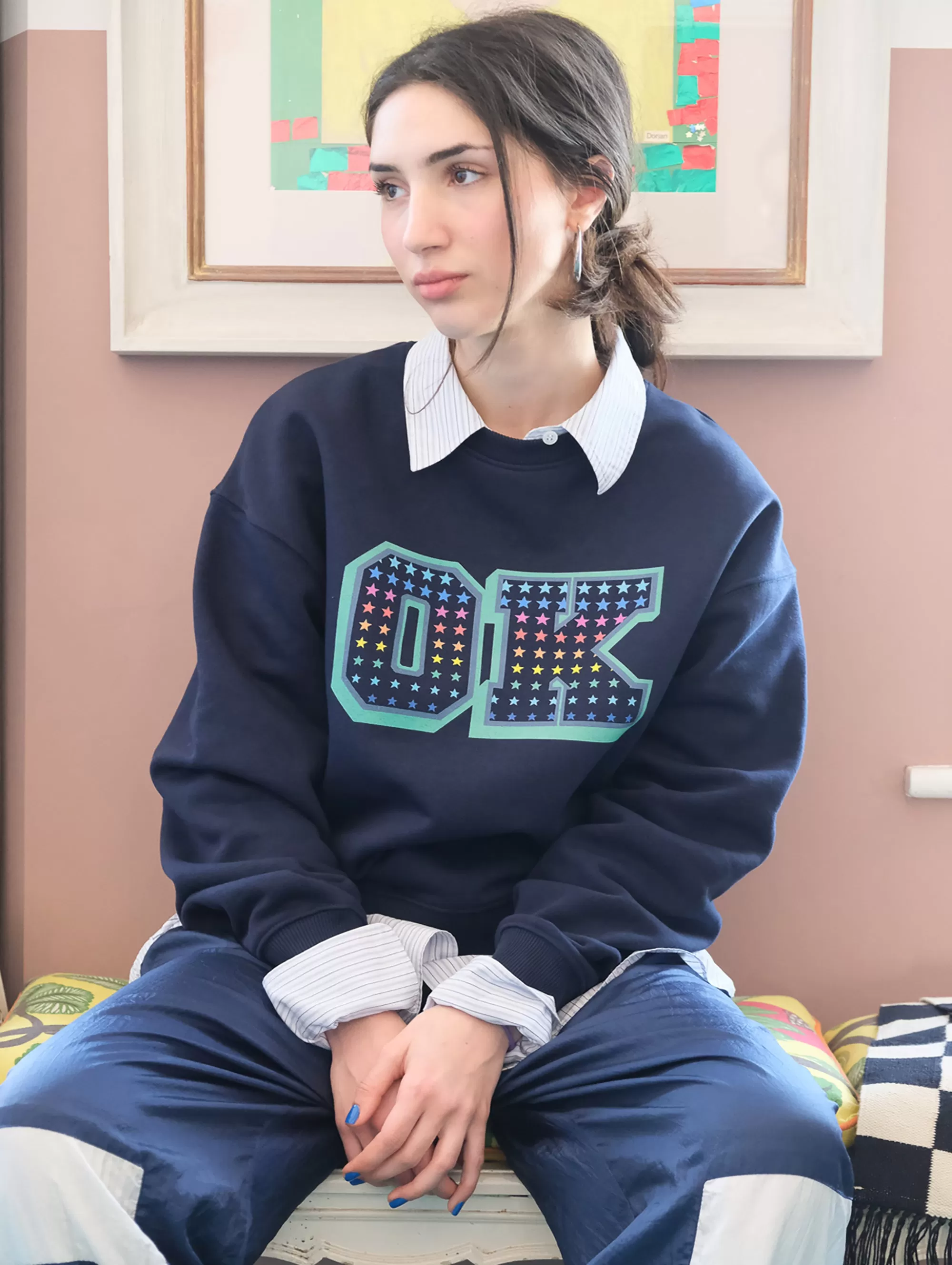 OK SWEATSHIRT NAVY UNISEX