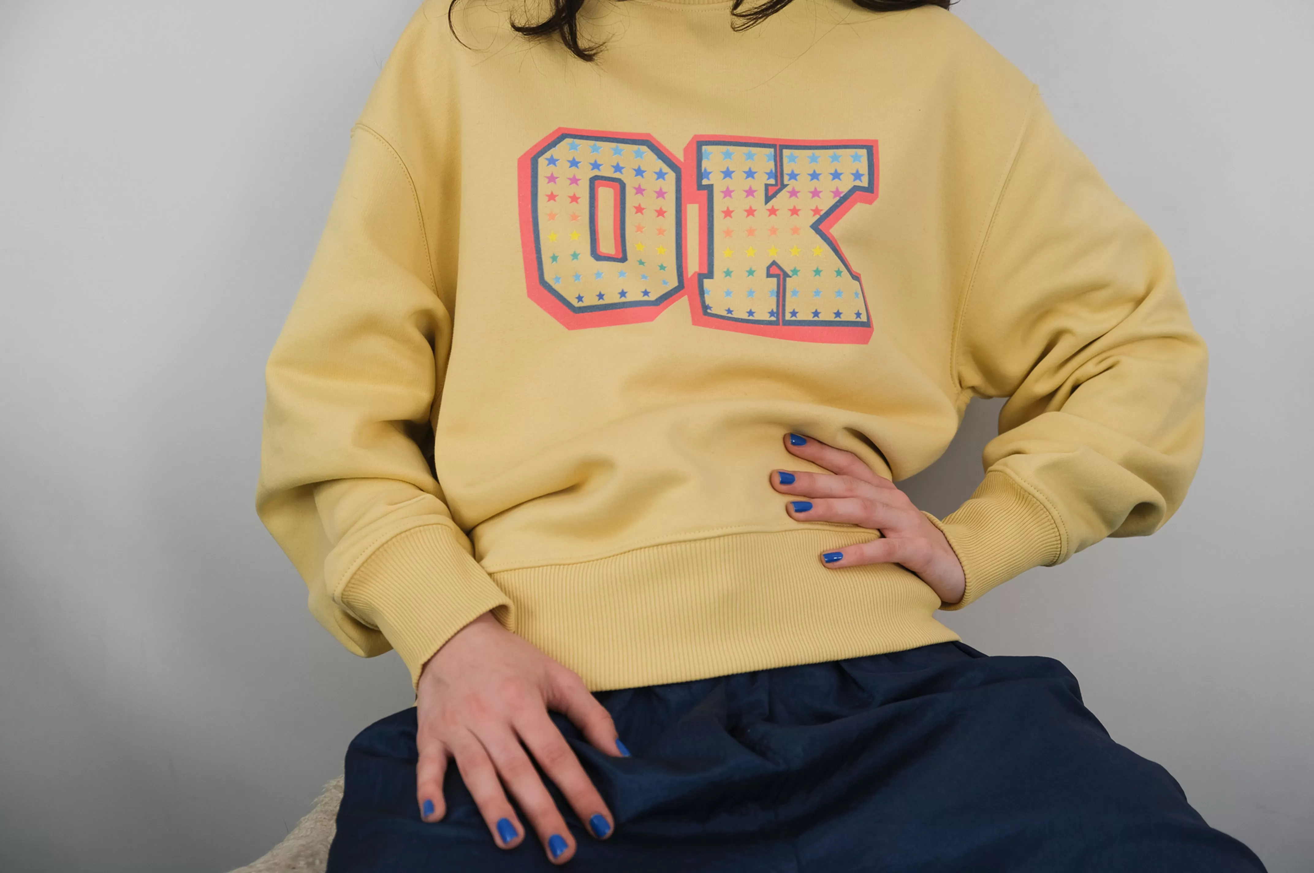 OK SWEATSHIRT WARM YELLOW UNISEX