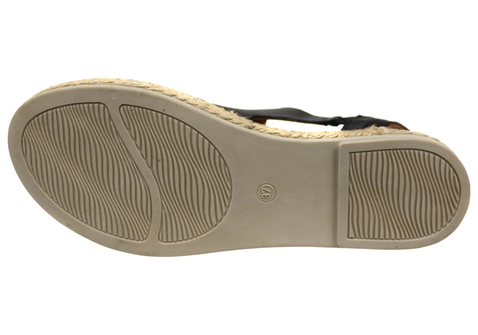 Orizonte Katrina Womens European Leather Comfort Espadrille Sandals