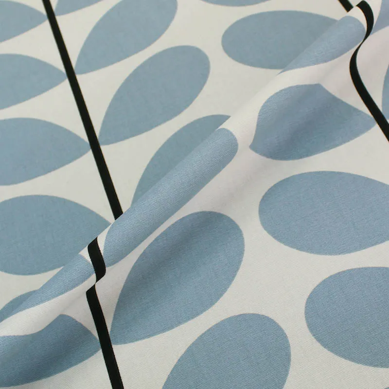 Orla Kiely Home Furnishing Fabric Two Colour Stem - Powder Blue