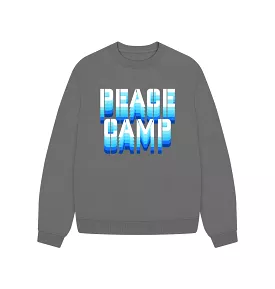 PEACE CAMP BLUE GRADIENT  GREY SWEATSHIRT