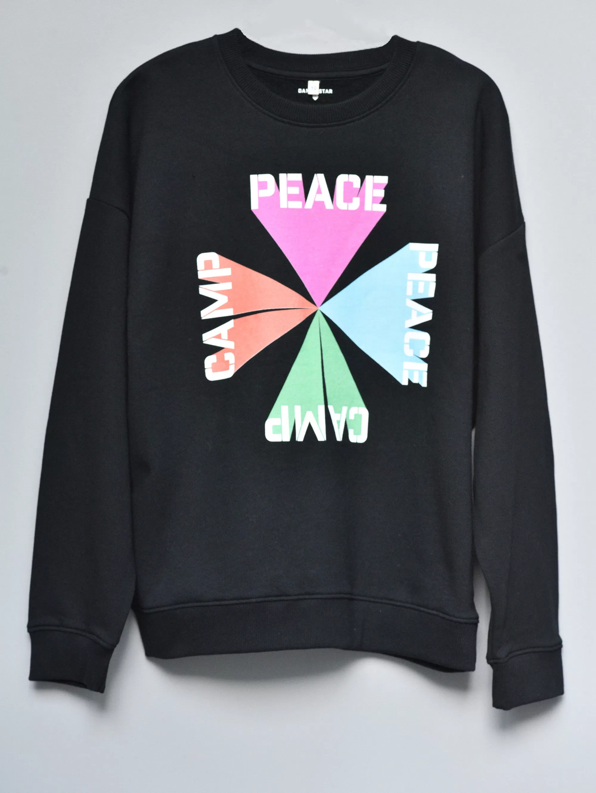 PEACE CAMP RADIATE BLACK SWEATSHIRT