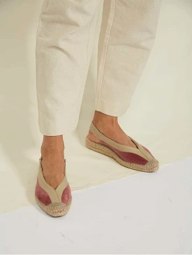 Pedraza Velvet Vegan Slingback Espadrille Sandals | Pink