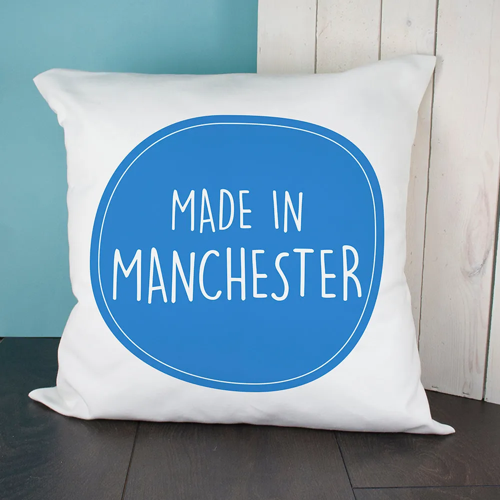 Personalised Made In Cushion Cover