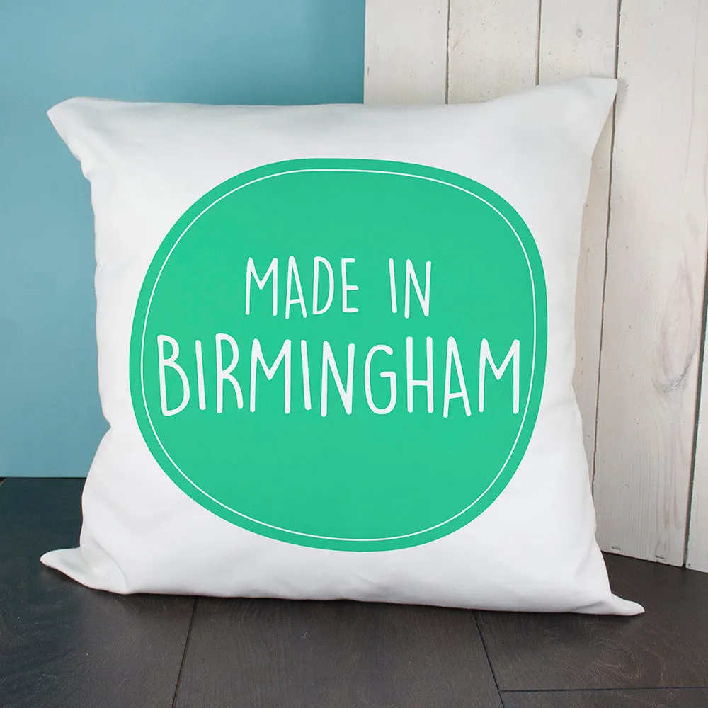 Personalised Made In Cushion Cover