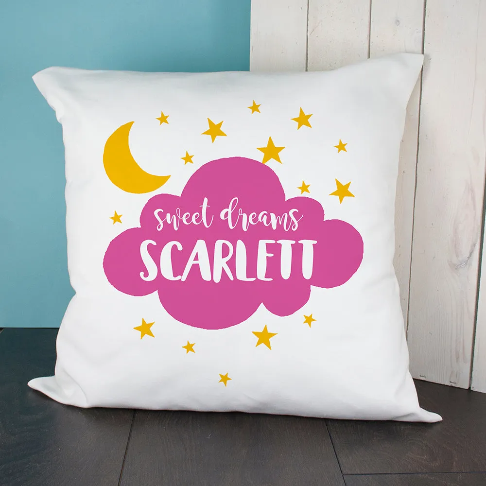 Personalised Sweet Dreams Cushion Cover