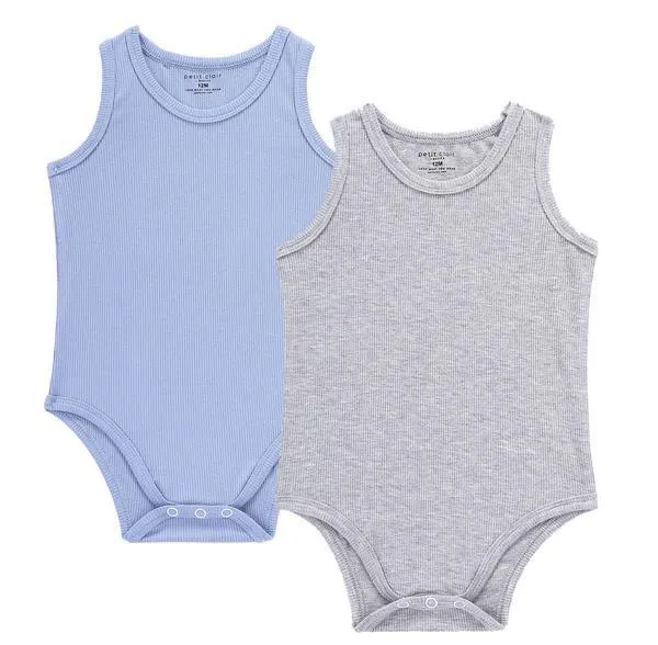 Petit Clair Baby 2pc Ribbed Bodysuit