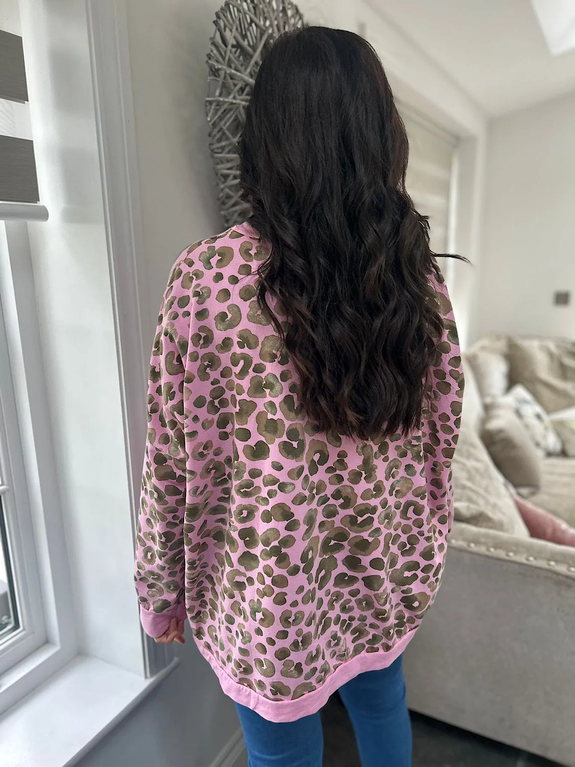 Pink Leopard Print Sweatshirt Kirsty