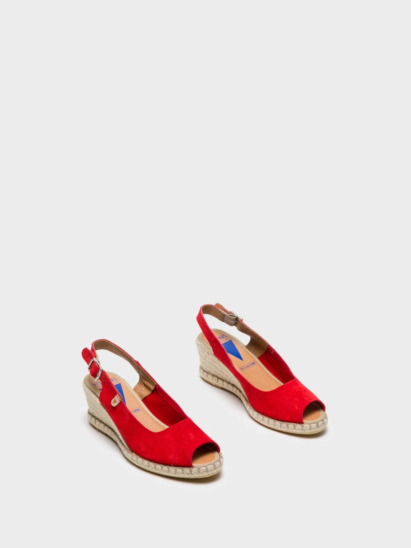 Red Sling-Back Sandals