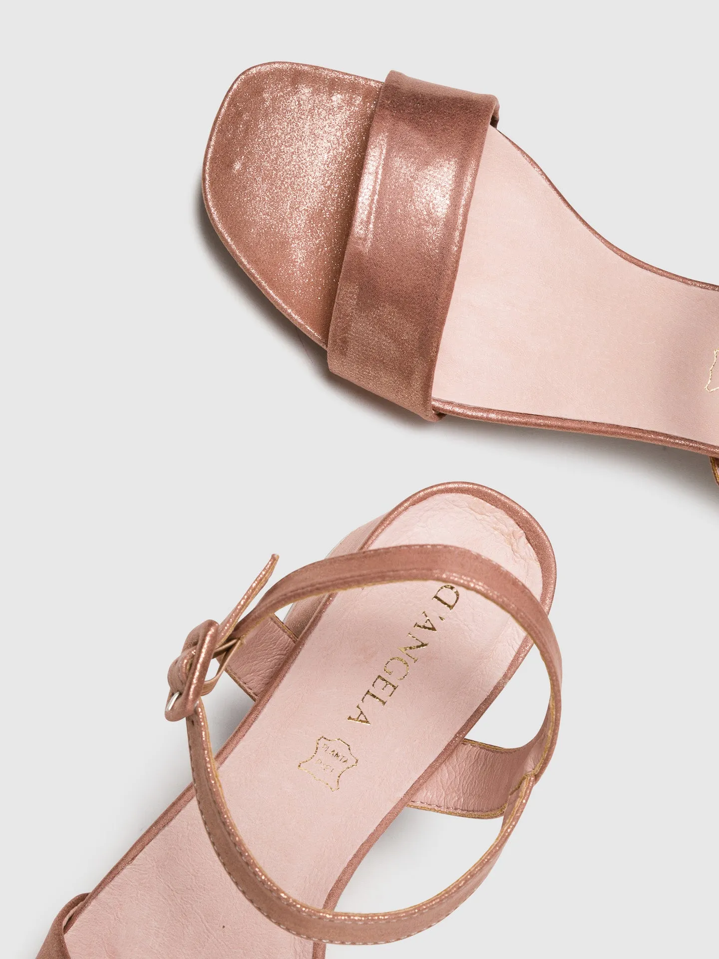 RoseGold Buckle Sandals