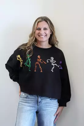 Sassy Skeleton Sequin Sweatshirt