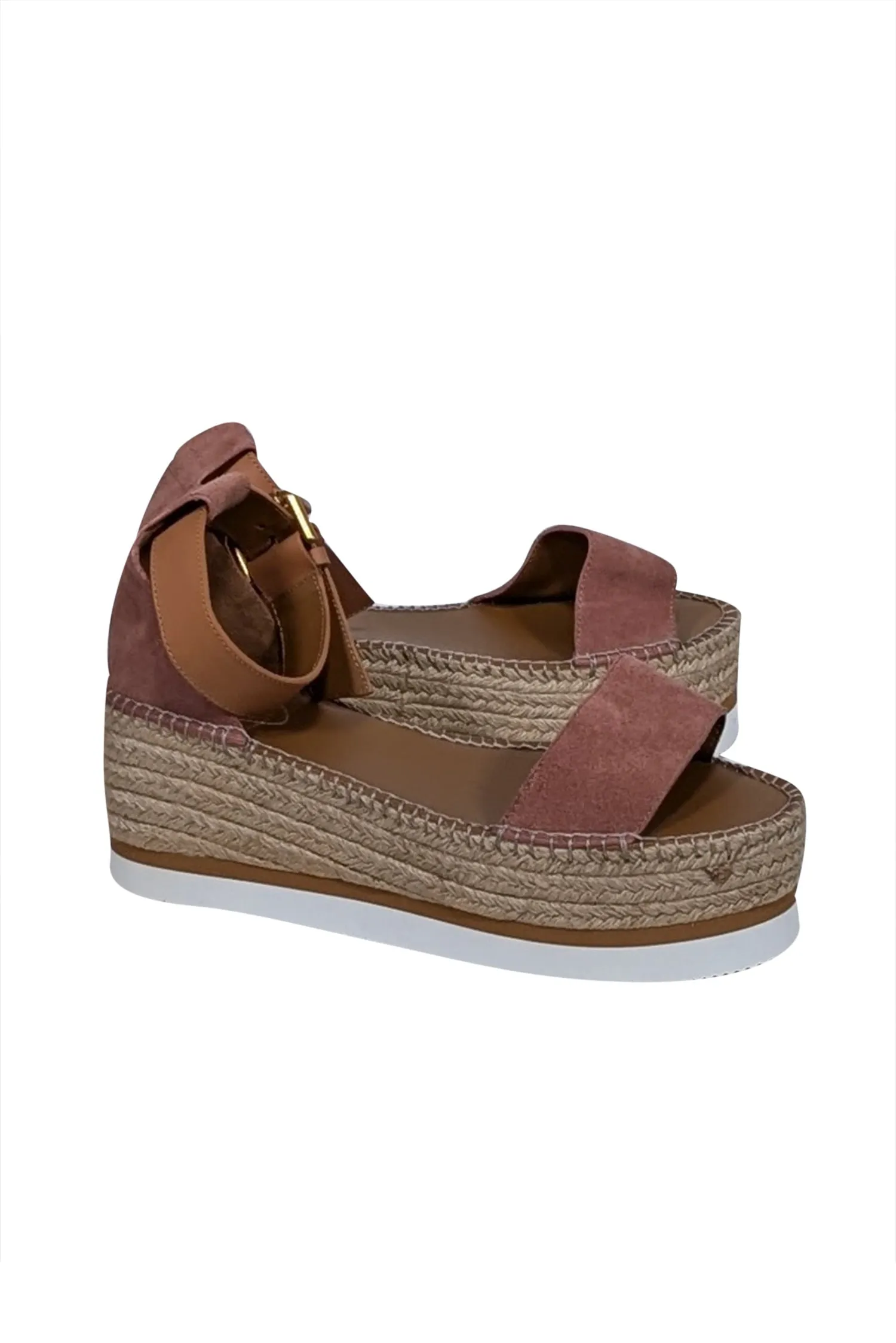 See by Chloe - Pink Suede Espadrille Sandals Sz 10