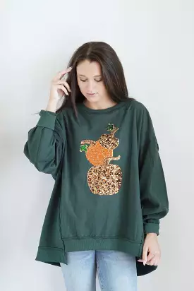 Serena Stacked Pumpkin Sweatshirt