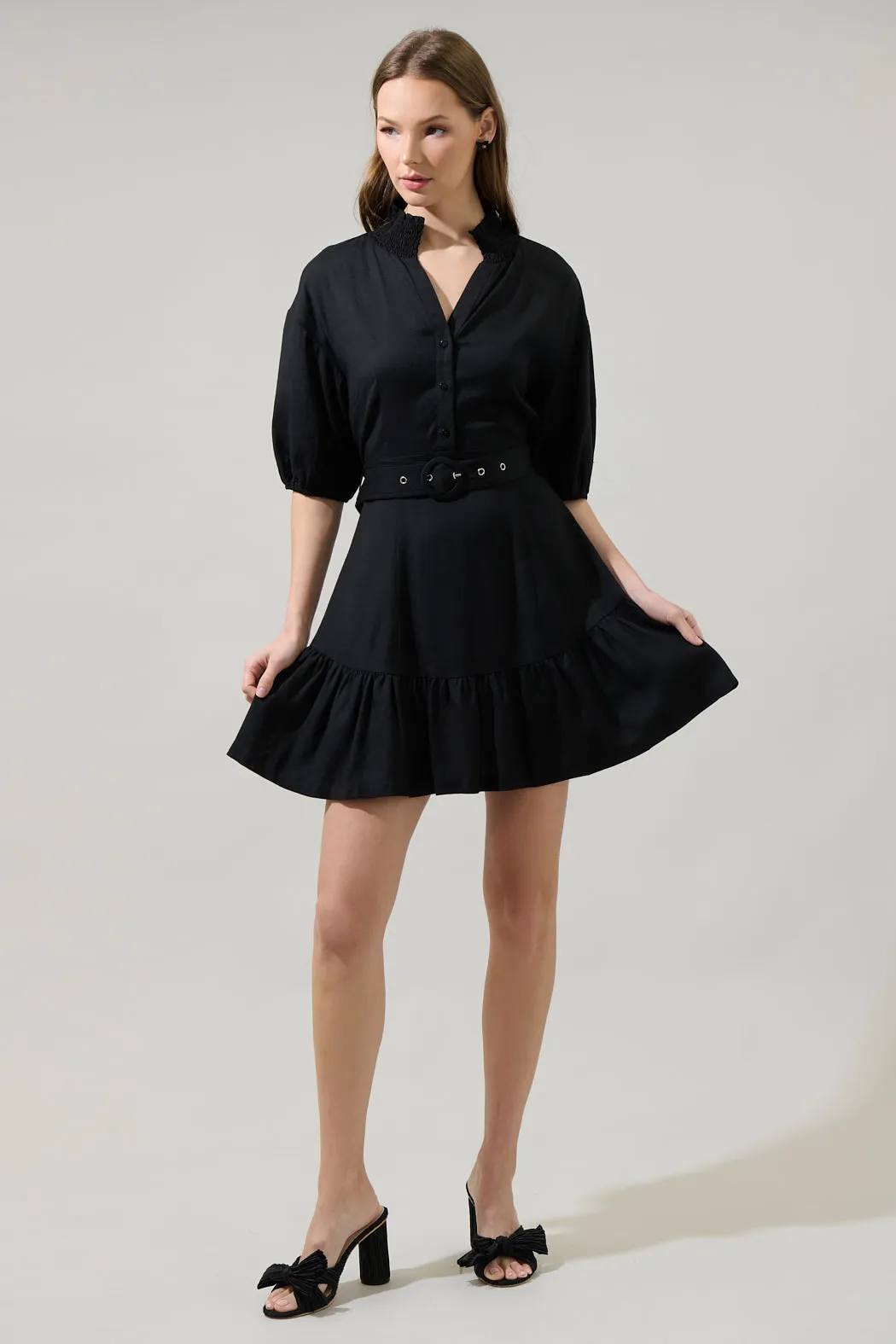 Sheila Button Up Mini Dress