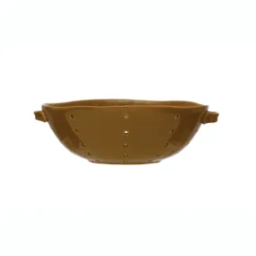 Stoneware Colander with Handles - Butterscotch