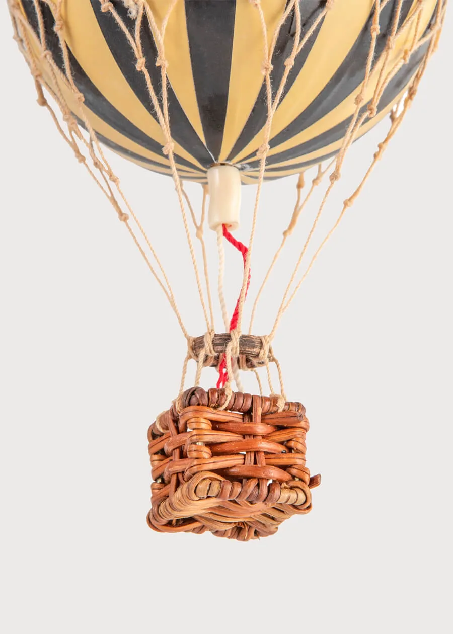 Striped Small Hot Air Balloon in Black