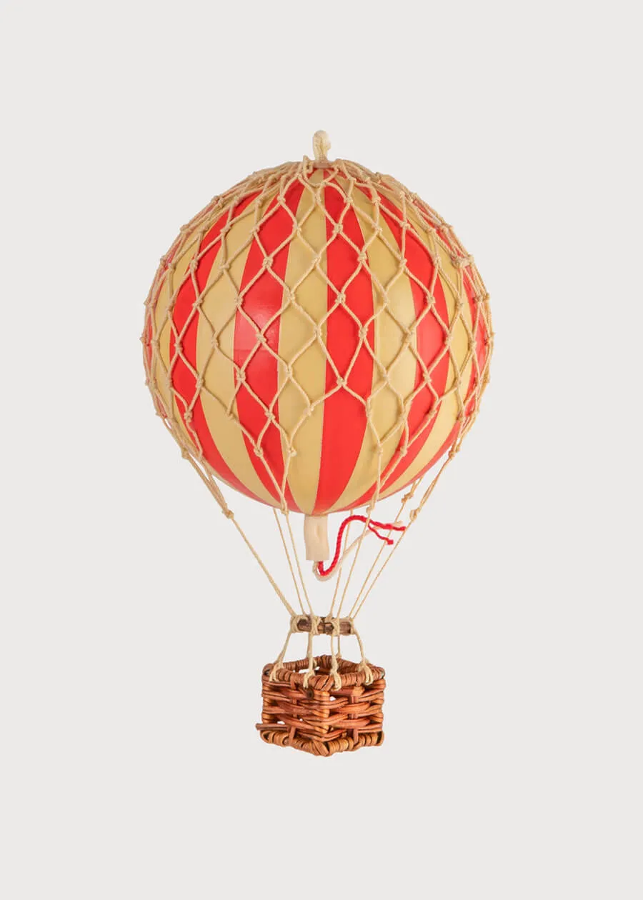 Striped Small Hot Air Balloon in Red