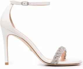 Stuart Weitzman Nudistcurve high-shine sandals White