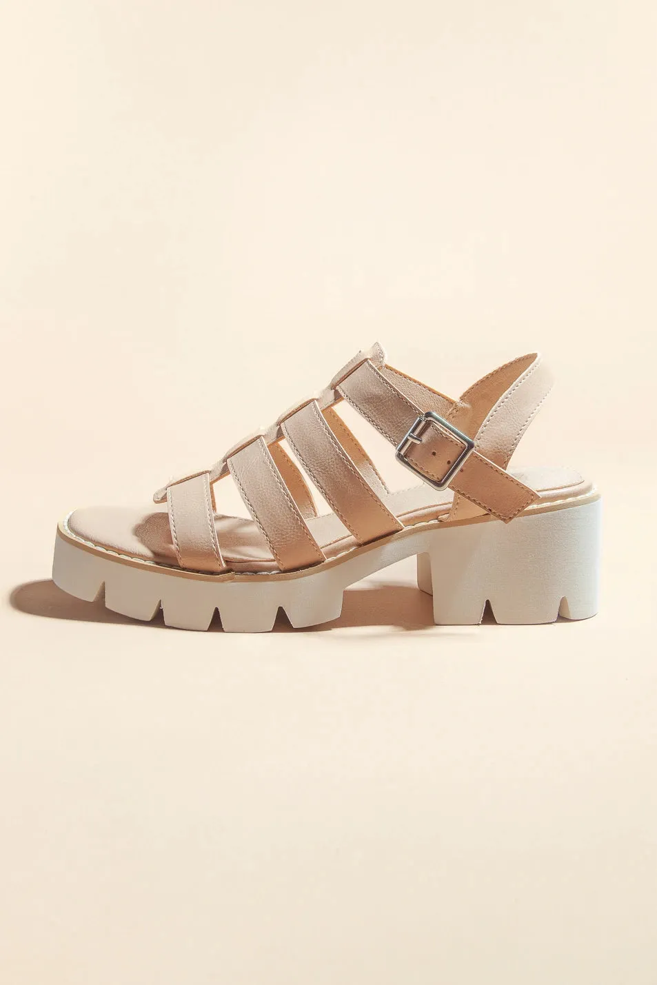 Summer Platform Sandals in Nude - FINAL SALE