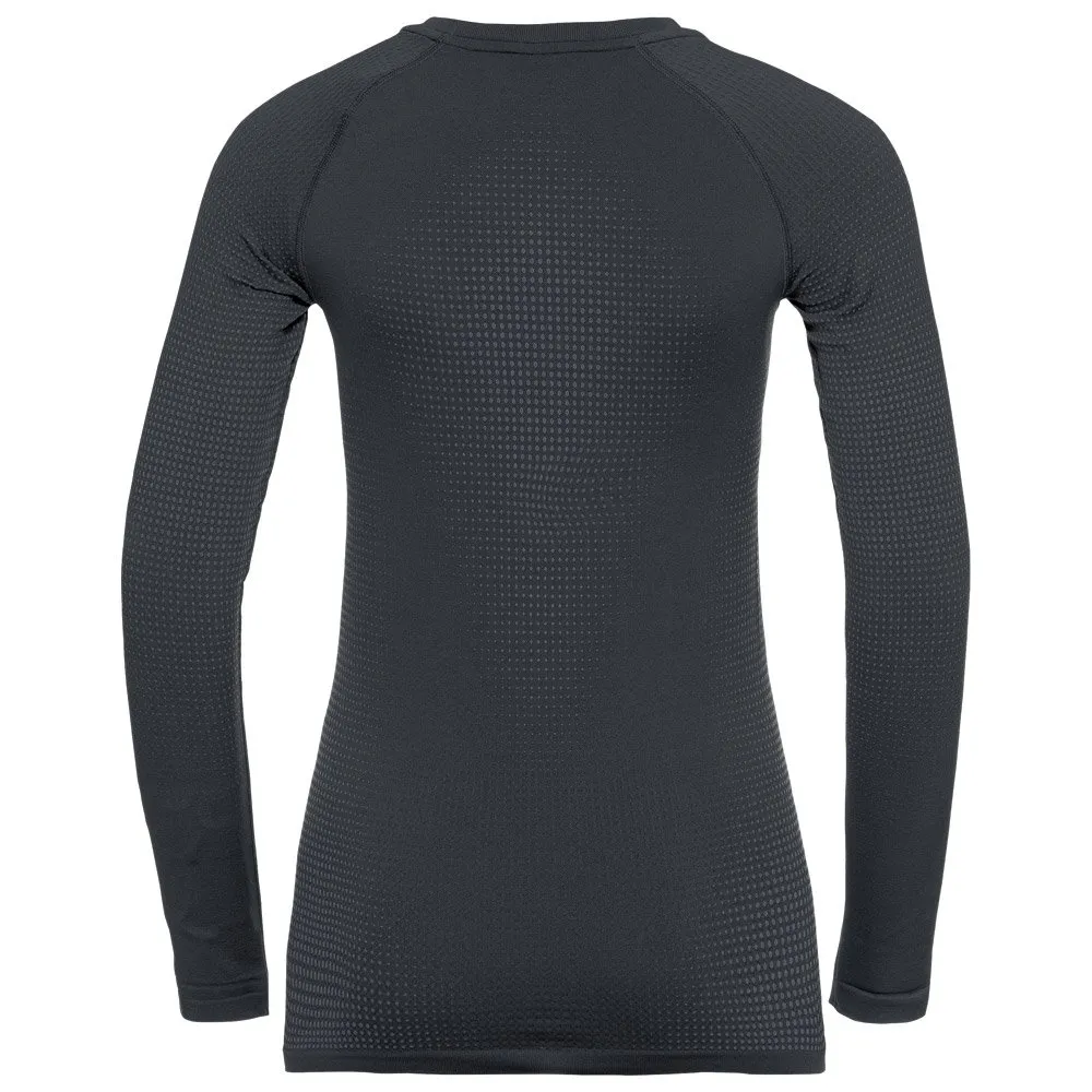 Technical underwear Odlo ---Performance Warm Eco Top Crew Neck Ls Wmn Black Graphite Grey Black