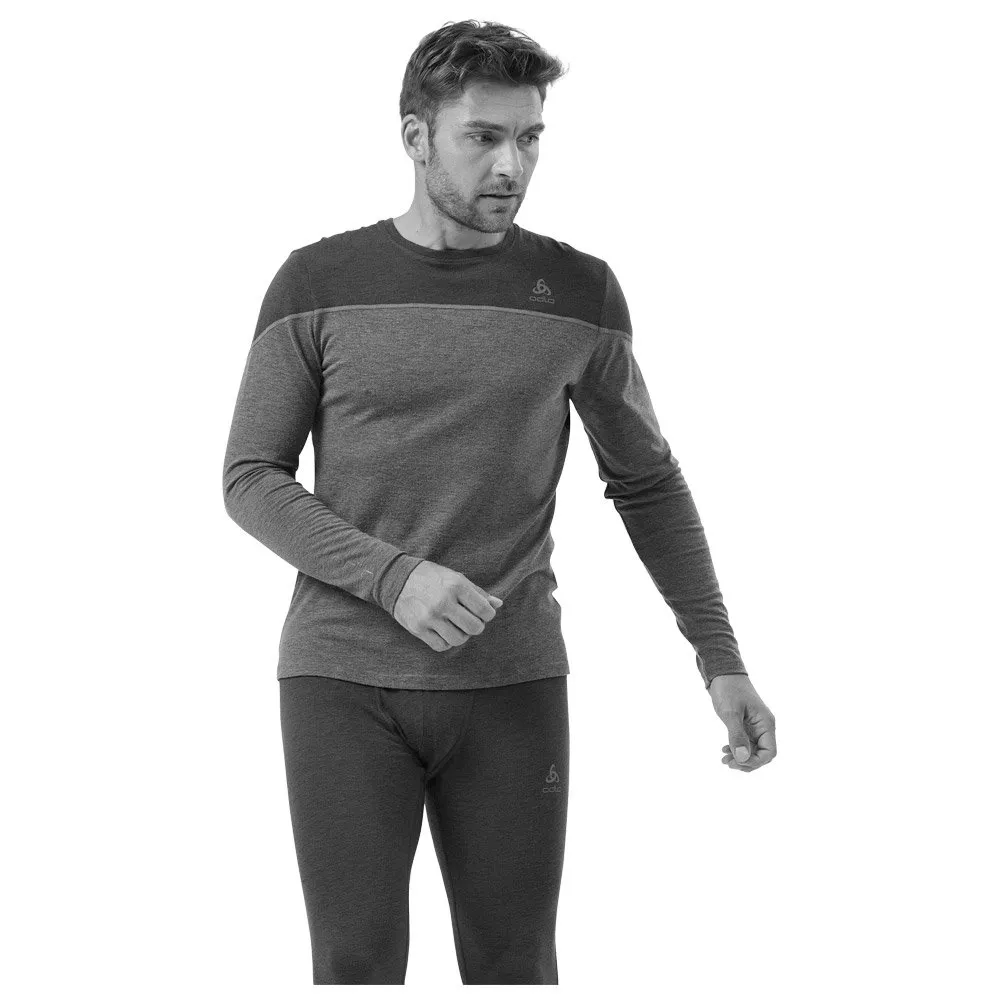 Technical underwear Odlo ---Revelstoke PW 150 BL Top Crew Neck LS Folkstone Grey India Ink