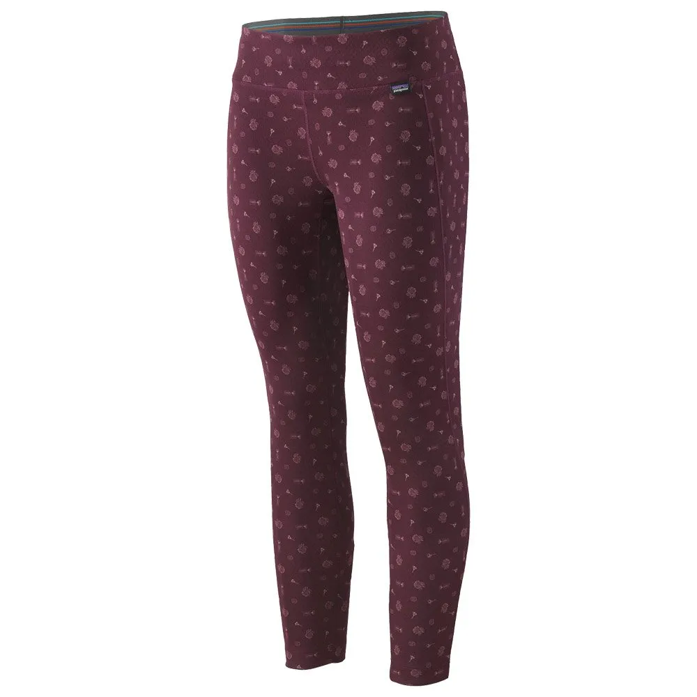 Technical underwear Patagonia ---Women's Capilene Midweight Bottoms Fire Floral Night Plum