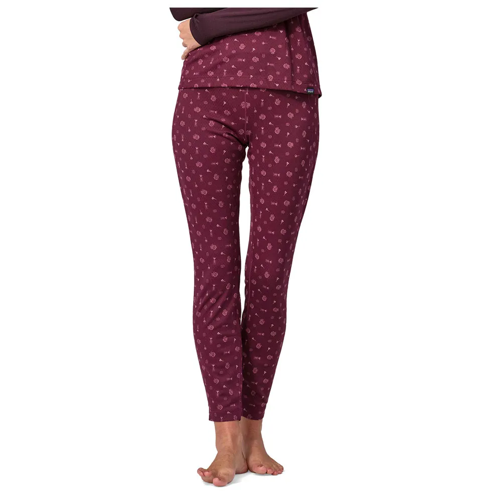 Technical underwear Patagonia ---Women's Capilene Midweight Bottoms Fire Floral Night Plum