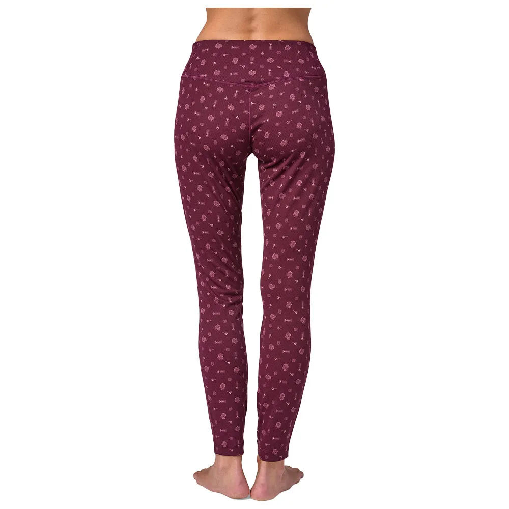 Technical underwear Patagonia ---Women's Capilene Midweight Bottoms Fire Floral Night Plum