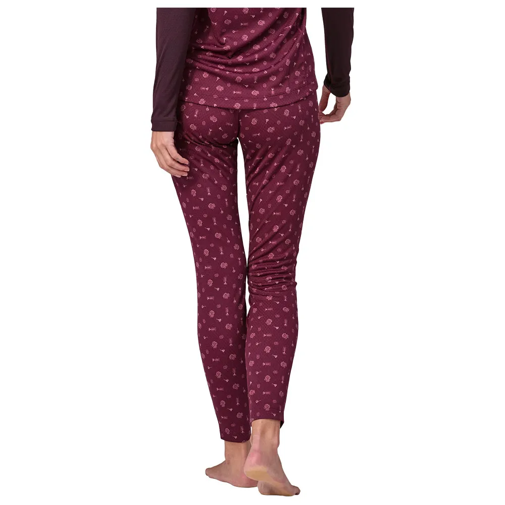 Technical underwear Patagonia ---Women's Capilene Midweight Bottoms Fire Floral Night Plum