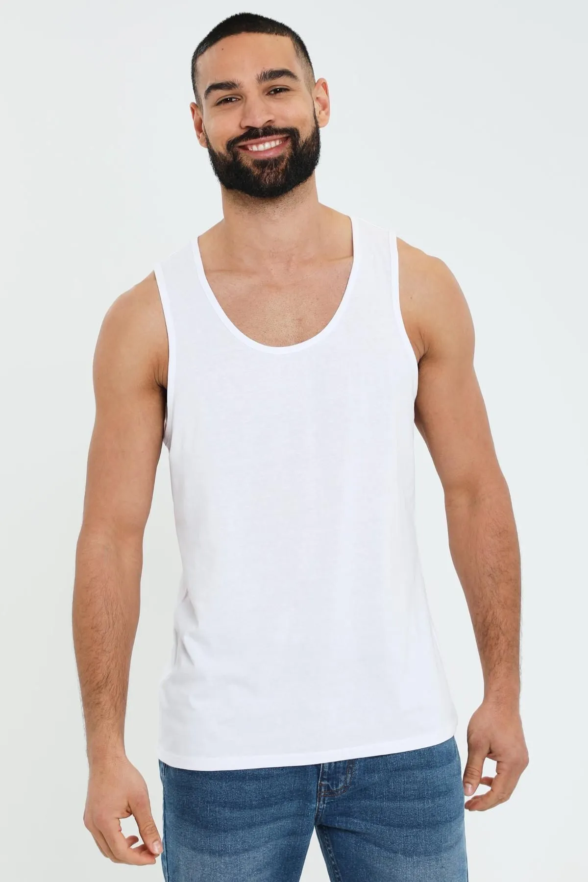 Theadbare Mens 3 Pack Vests White And Black