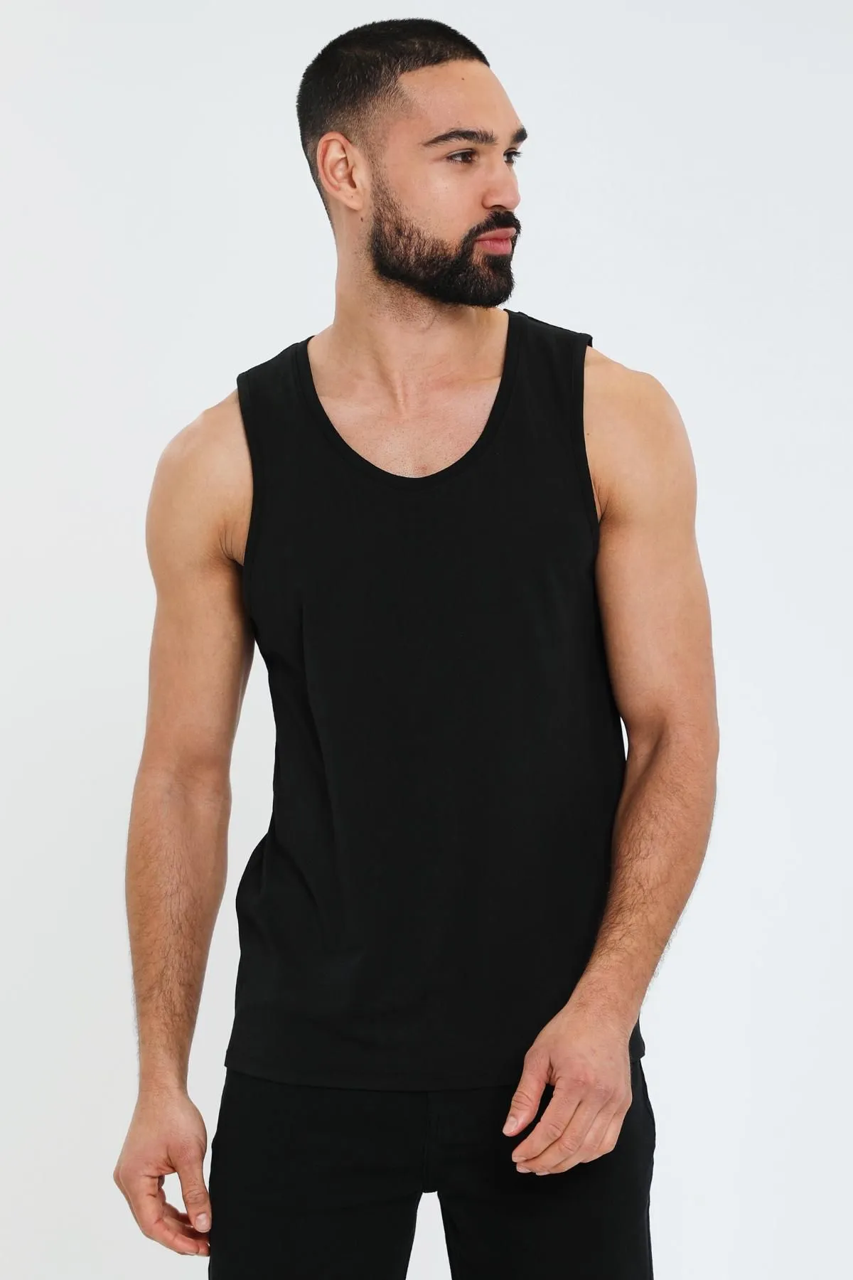 Theadbare Mens 3 Pack Vests White And Black