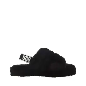 UGG Kid's Fluff Yeah Slide 1098494K (Black)