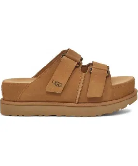 Ugg Women's Goldenstar Hi Slide Sandal In Chestnut