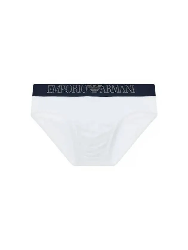 UNDERWEAR Overseas Station Season Big Chance 8 18 Men s Textured Logo Banding Briefs White 271702