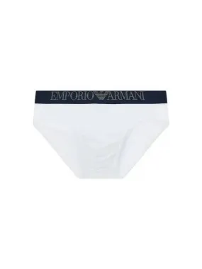 UNDERWEAR Overseas Station Season Big Chance 8 18 Men s Textured Logo Banding Briefs White 271702