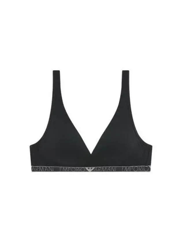 UNDERWEAR Overseas Station Season Big Chance 8 18 Women s Glitter Logo Band Bralette Bra Black 270751