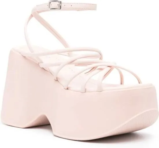 Vic Matie crossover-strap leather sandals Pink