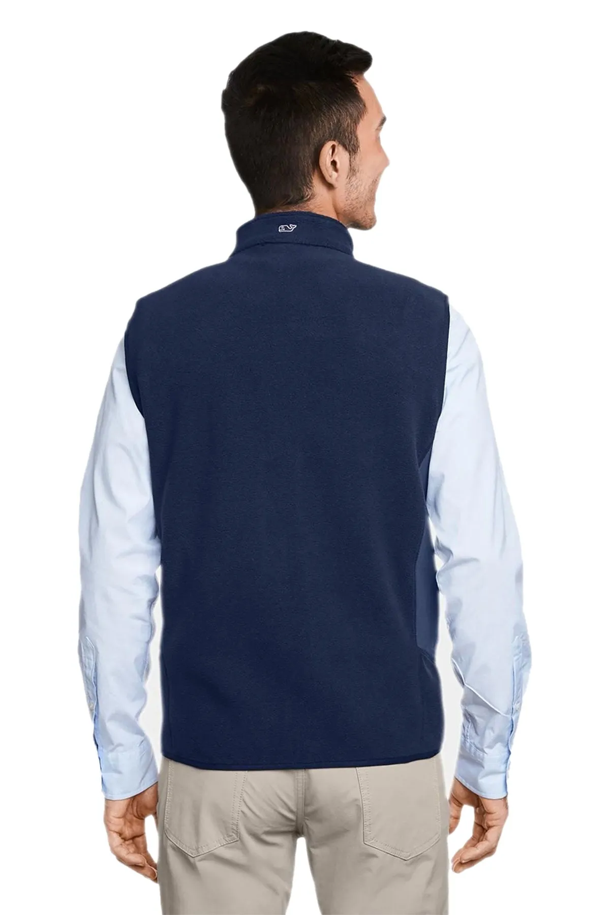 Vineyard Vines Custom Mens Harbor Fleece Vests, Vineyard Navy