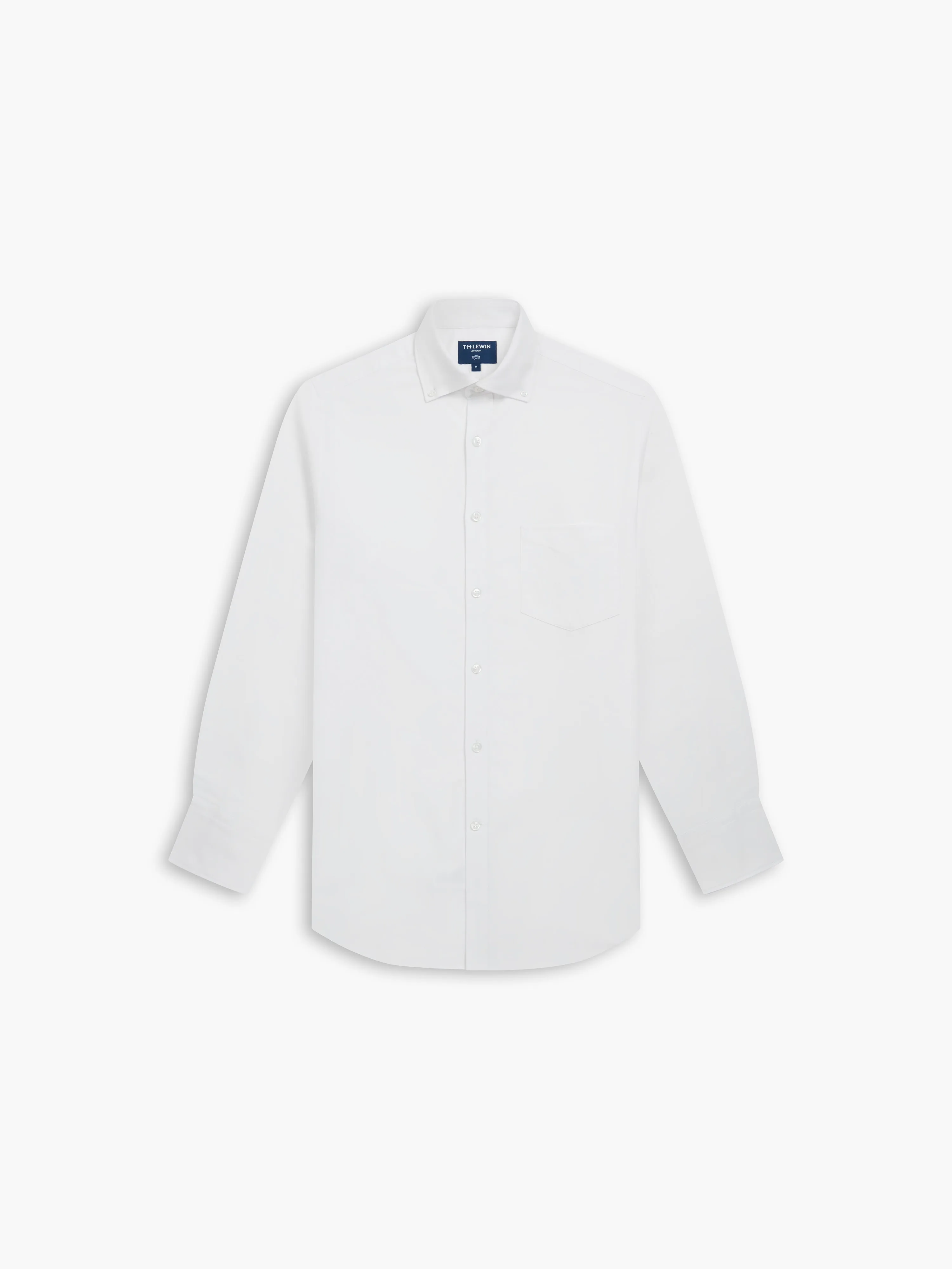 White Oxford Slim Fit Button Down Collar Casual Shirt