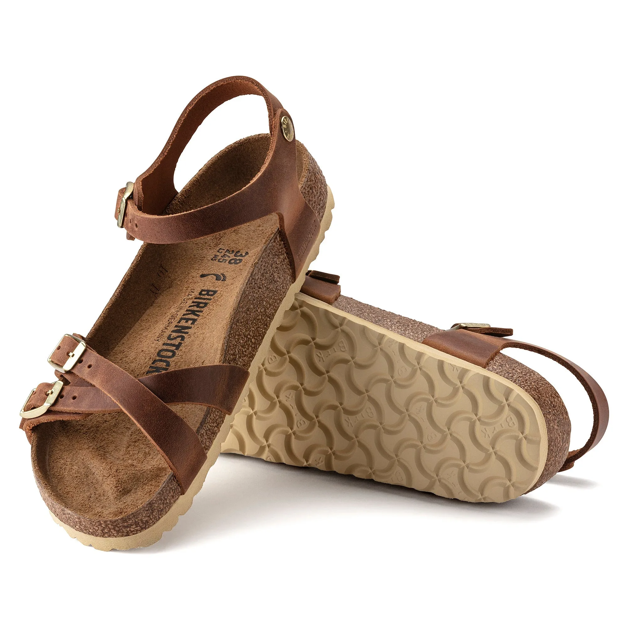 Women's Birkenstock Kumba Oiled Leather Color: Cognac