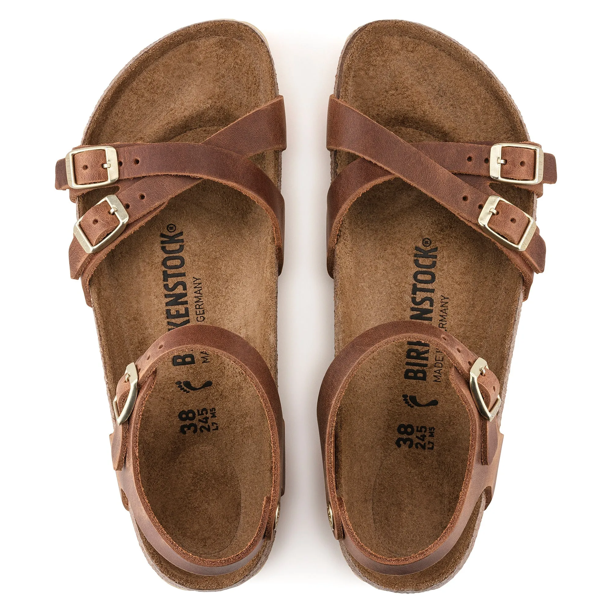 Women's Birkenstock Kumba Oiled Leather Color: Cognac