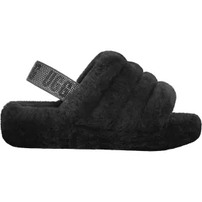 Women's UGG Fluff Yeah Bling Black Sheepskin