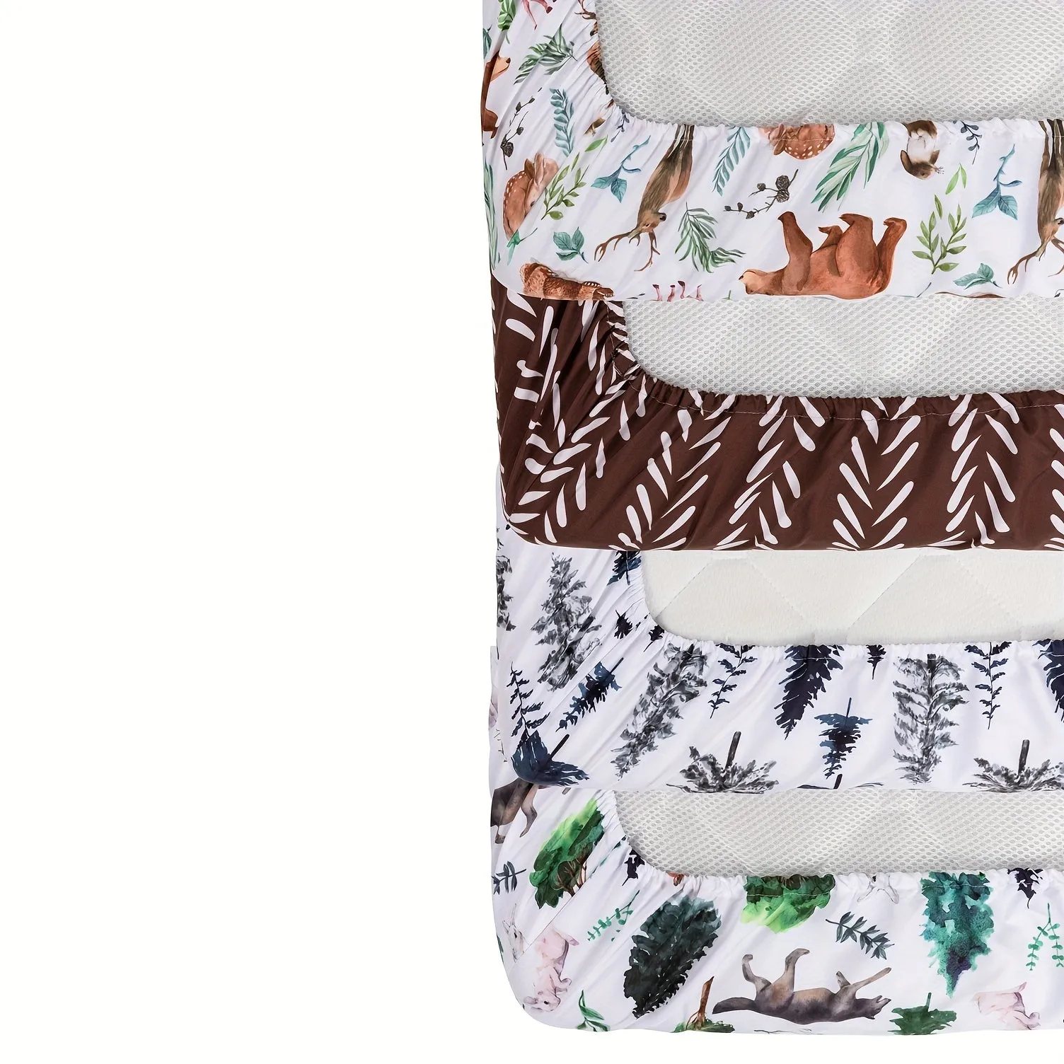 Woodland Forest Animals Baby Crib Sheets Unisex 4Pack Set